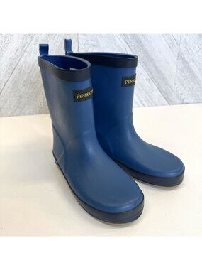 Pendleton Rubber Rain Boots Waterproof Pull On Blue Kids Size US 1 Unisex